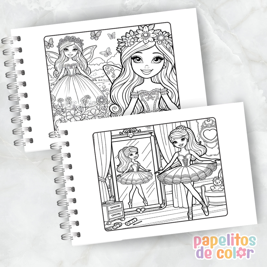 💖🎶 Libro para pintar Barbie 👗🎨