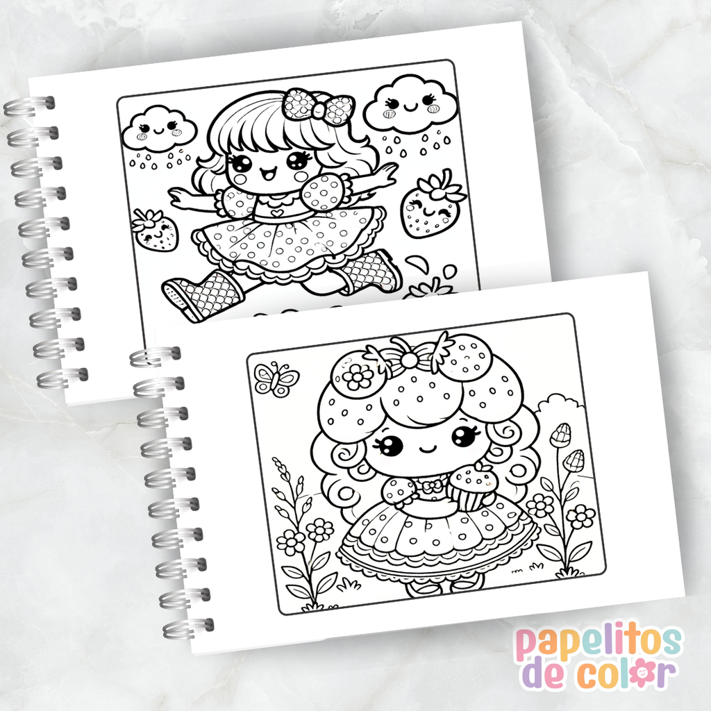 🍓💖 Cuaderno para pintar Frutillita💖🍓