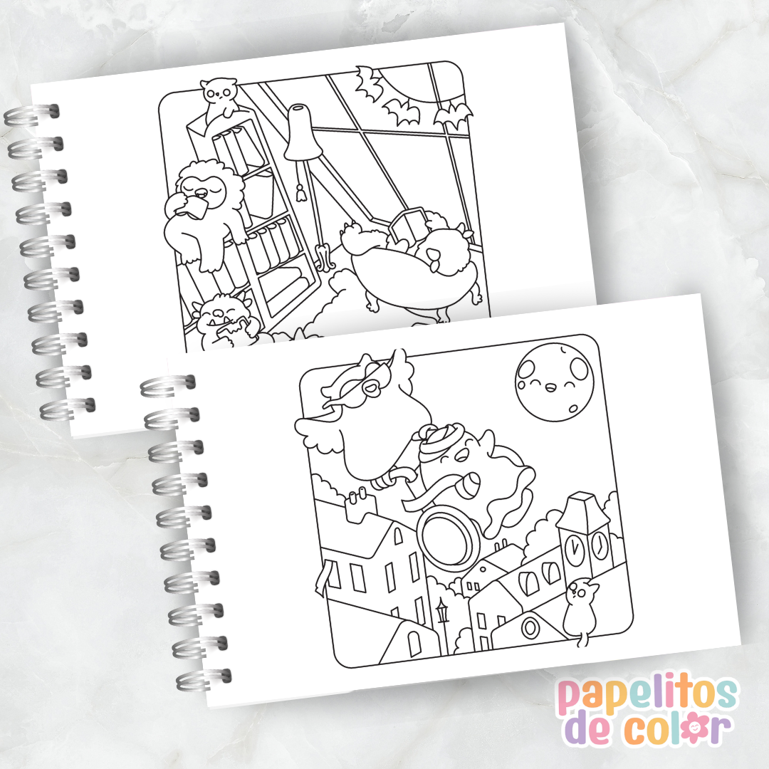 🎃🕯️ Libro para Pintar Spooky Comfy ✨