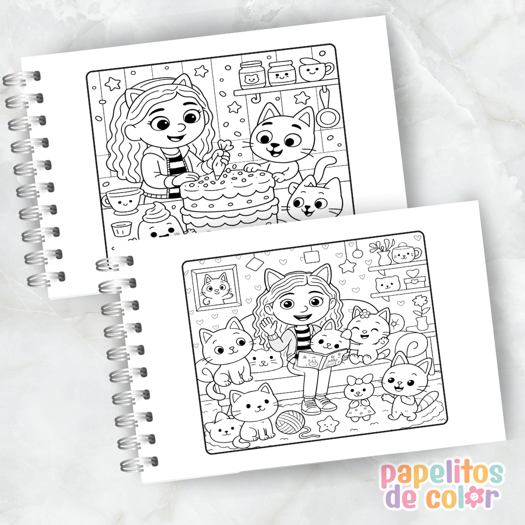 🎨 Libro para Pintar de La Casa de Gabby 🐱🏠💖