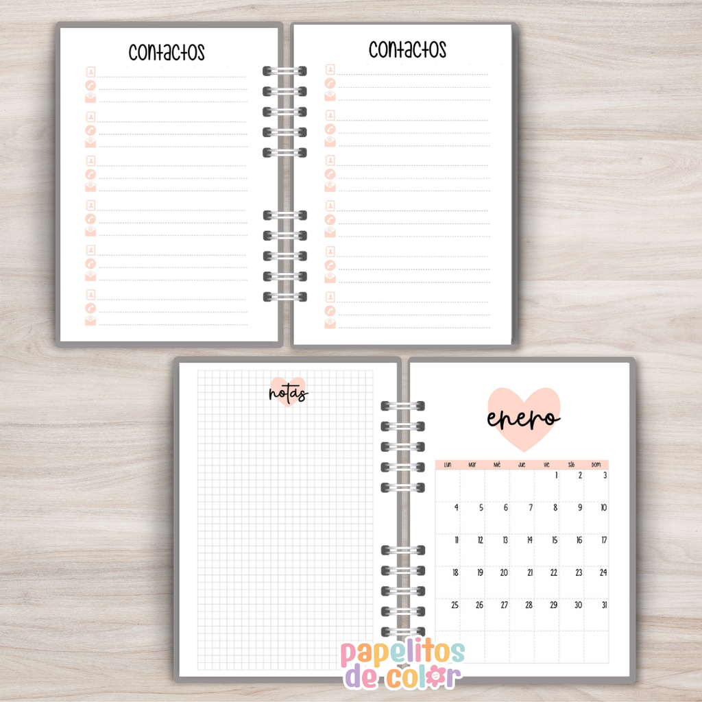 Agenda Pink Hearts 2027 💖✨