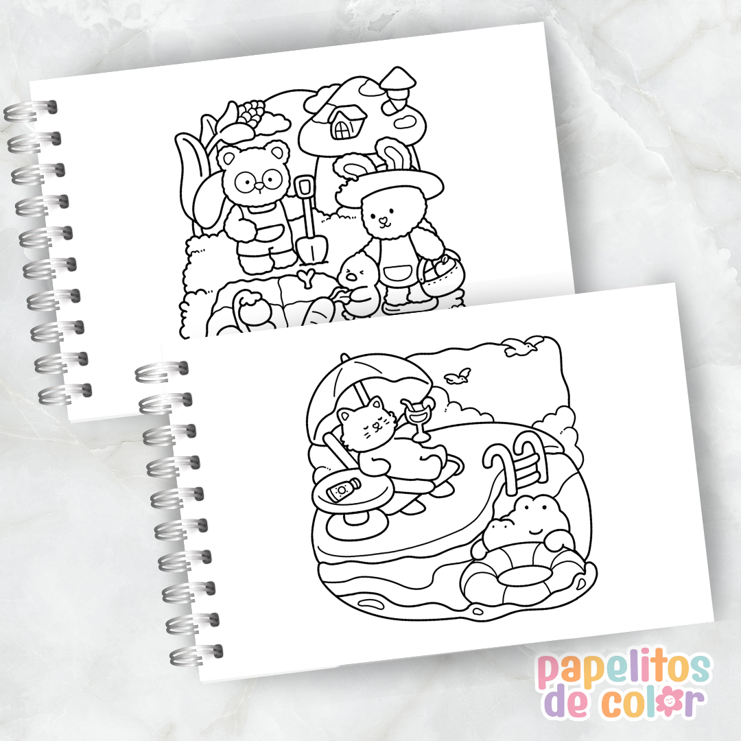 🧸✨ Cuaderno para pintar cuddle cuties ✨💖