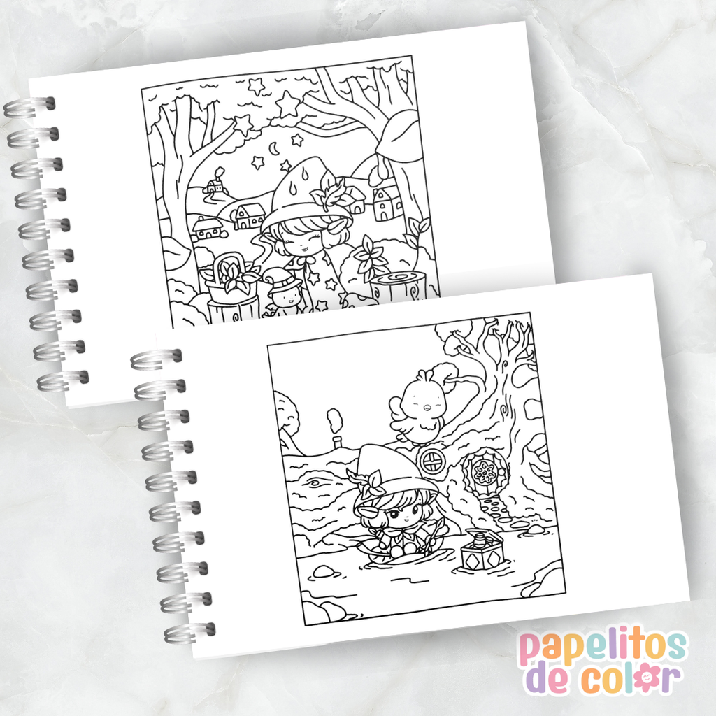 🌲🦊 Libro para Pintar Forest Sentinel  ✨