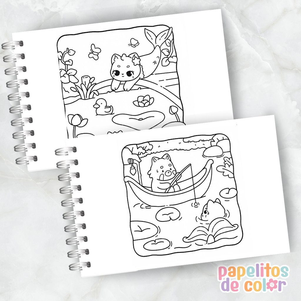🧜‍♀️🐱 Libro para Pintar Meowmaid  ✨