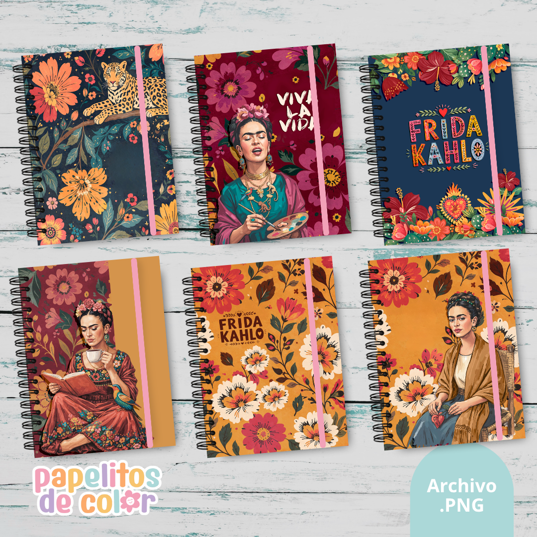 🌺📚 Pack 35 Portadas Frida ✨💖