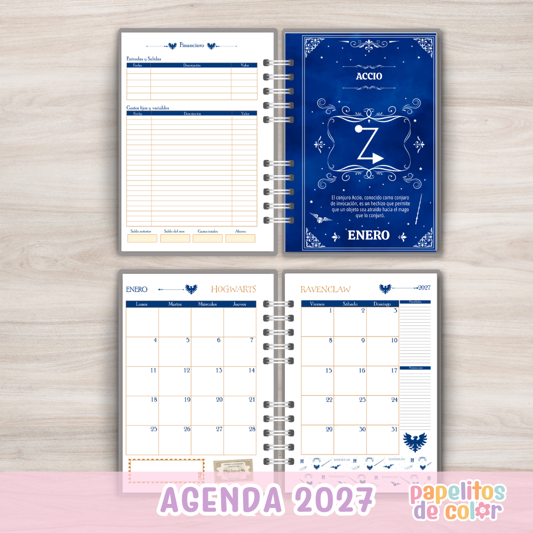 🦅✨ Agenda Ravenclaw 2027 – Semanal📘🎨