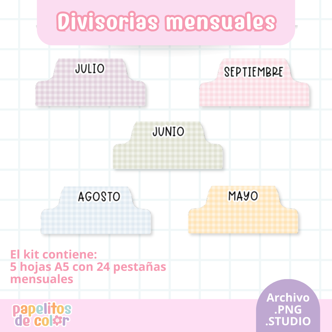 Solapas Divisorias Kit 1 – 5 diseños ✨