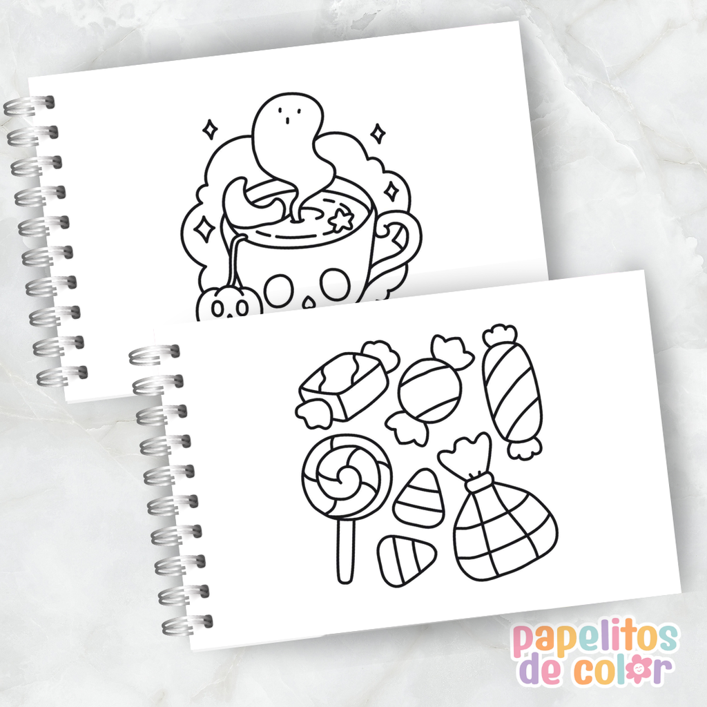 🎃🖤 Cuaderno para pintar Halloween Vibes ✨🎨