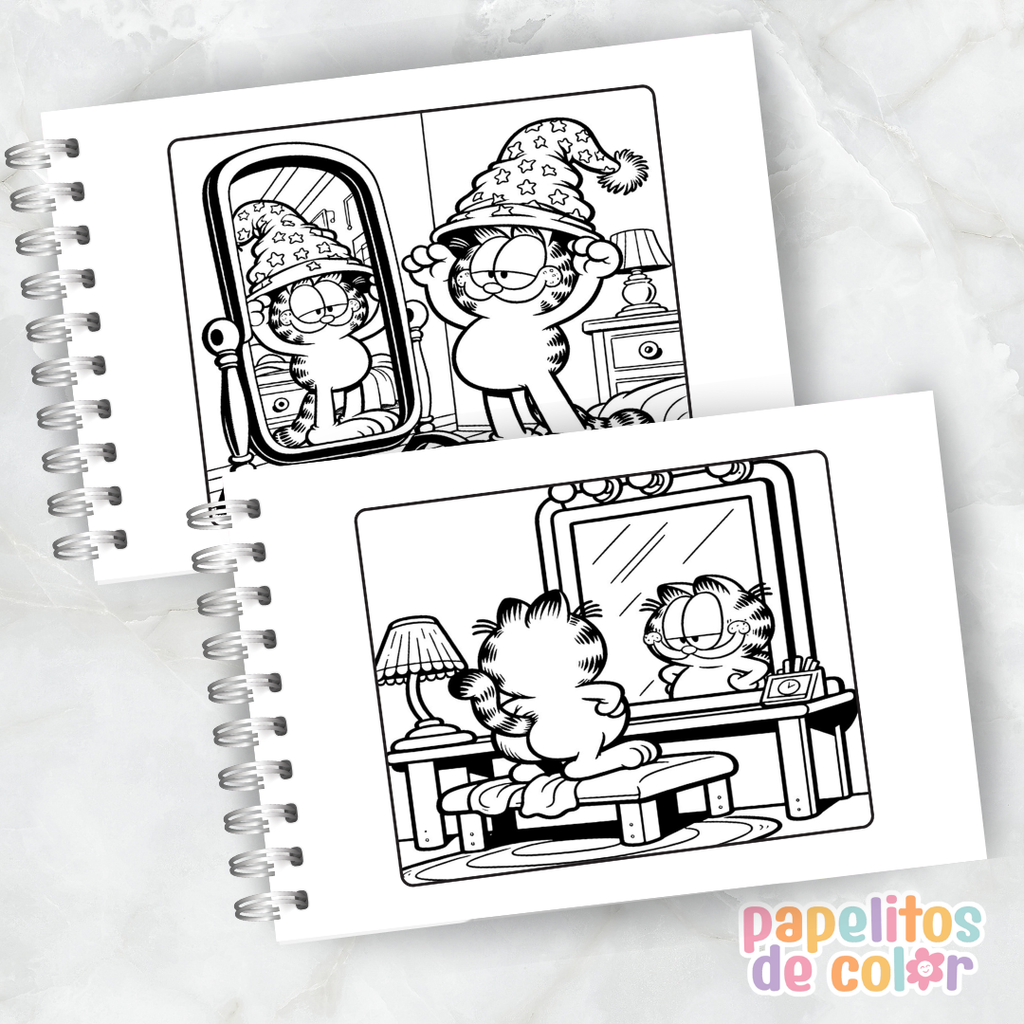 🐱✨ Libro para Pintar Garfield 🎨🧡