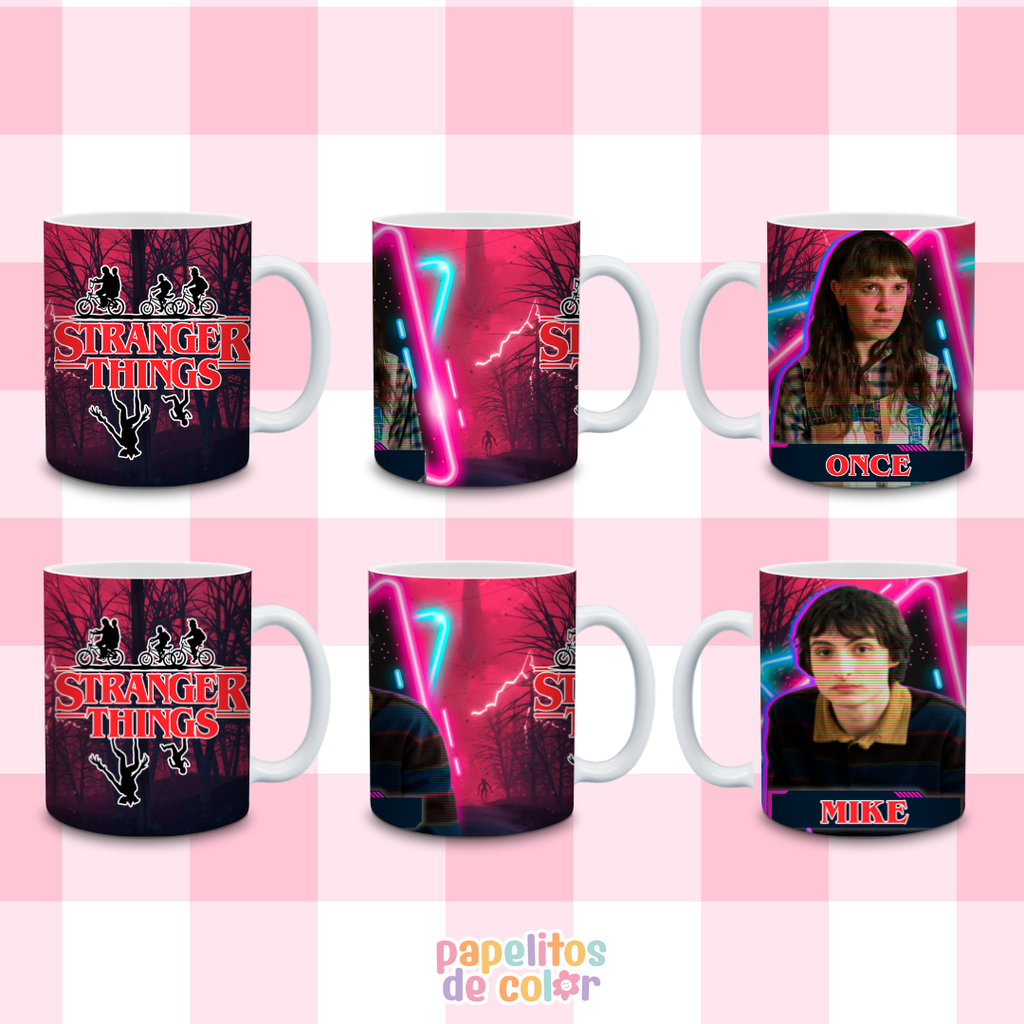 ☕🕯️ Diseños para Tazas Stranger Things ✨📺