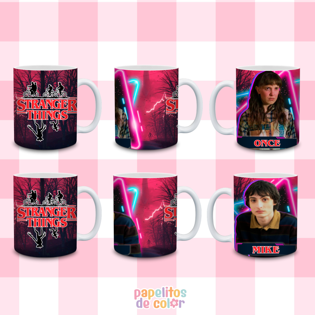 ☕🕯️ Diseños para Tazas Stranger Things ✨📺