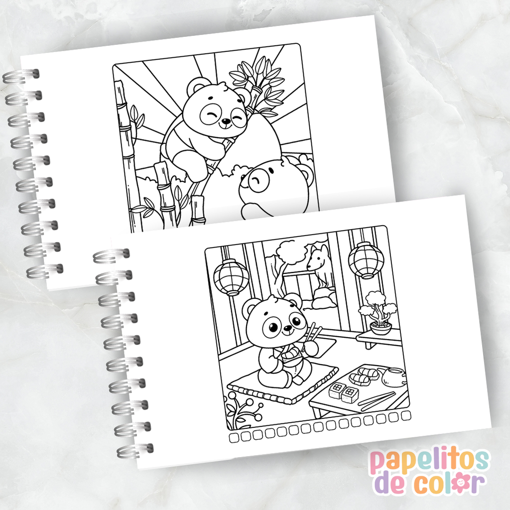 🐼 Cuaderno para Pintar Happy Colors Pandita 🌈✨