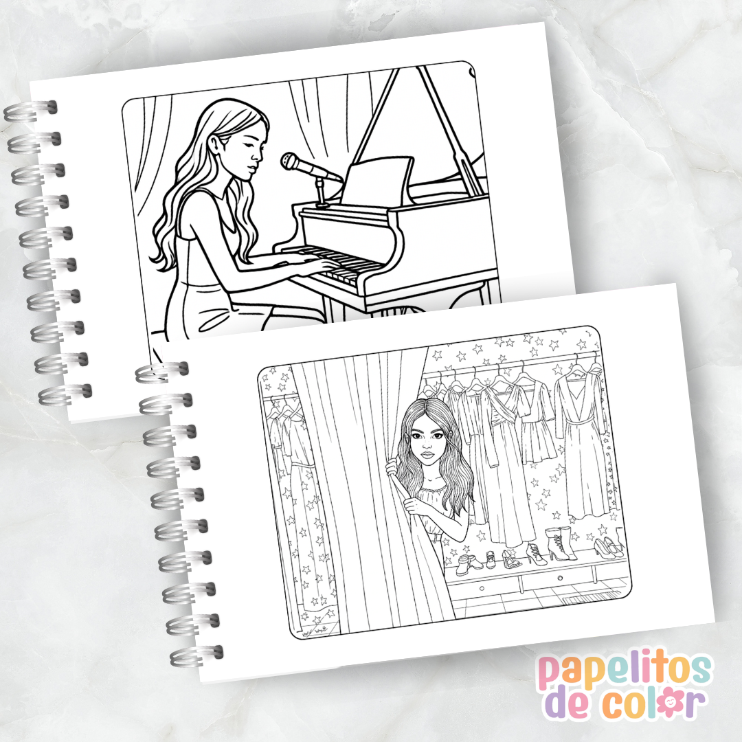 🎤🎶 Libro para pintar Olivia Rodrigo 💜🎨
