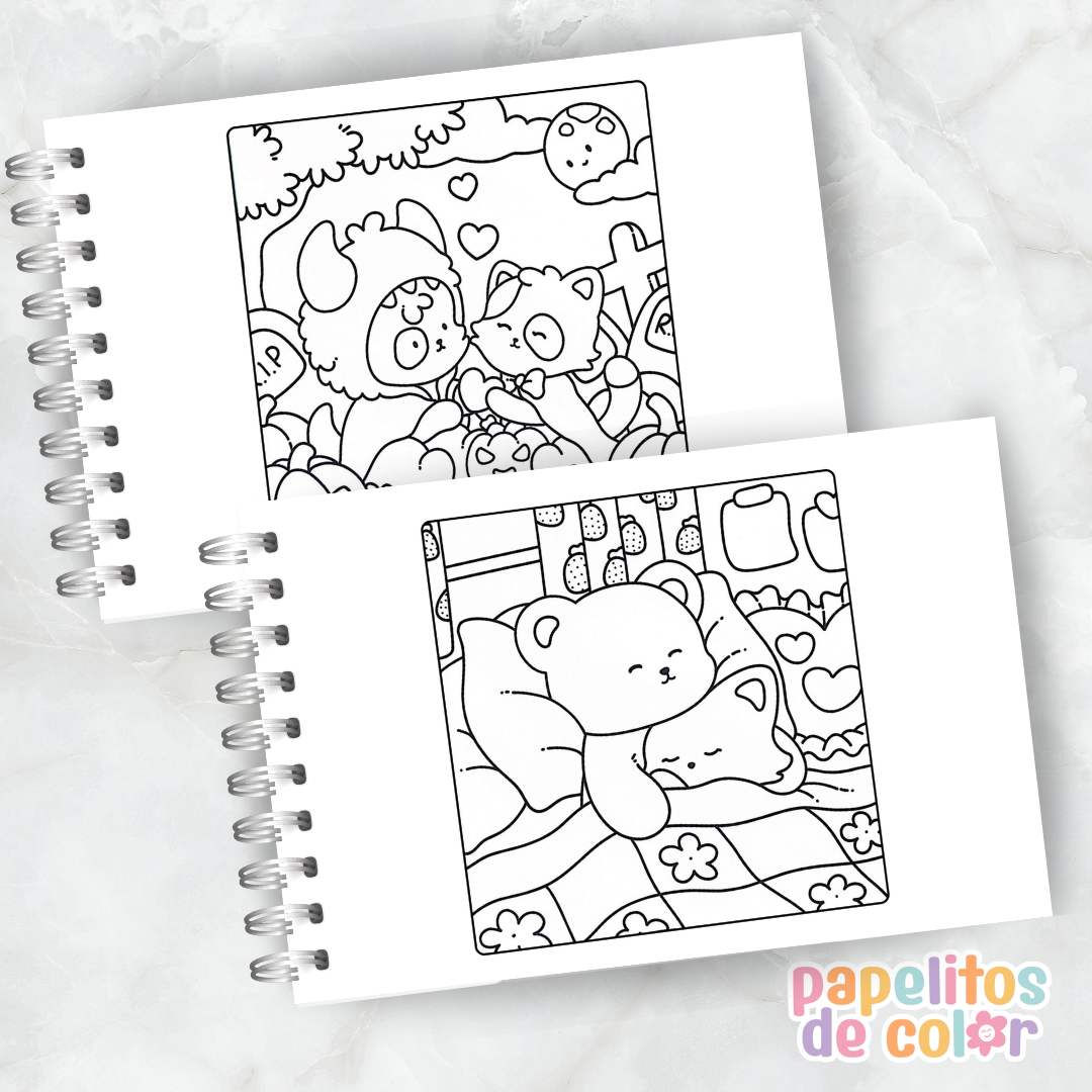 🎨Libro para pintar Cozy Date Vol. 2 💕🕯️✨