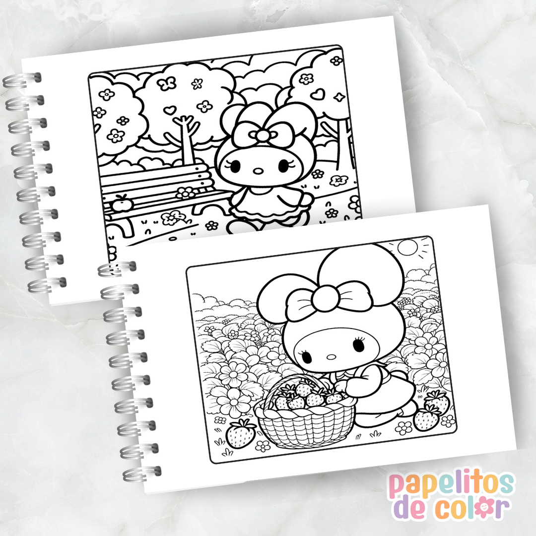 🎨 Libro para Pintar de My Melody 🎀🐰💖