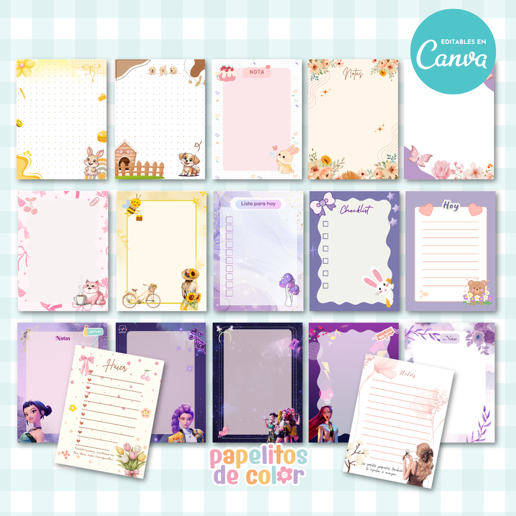 ✨ Combo Blocs x204 📝 | Editable en Canva PRO 🎨