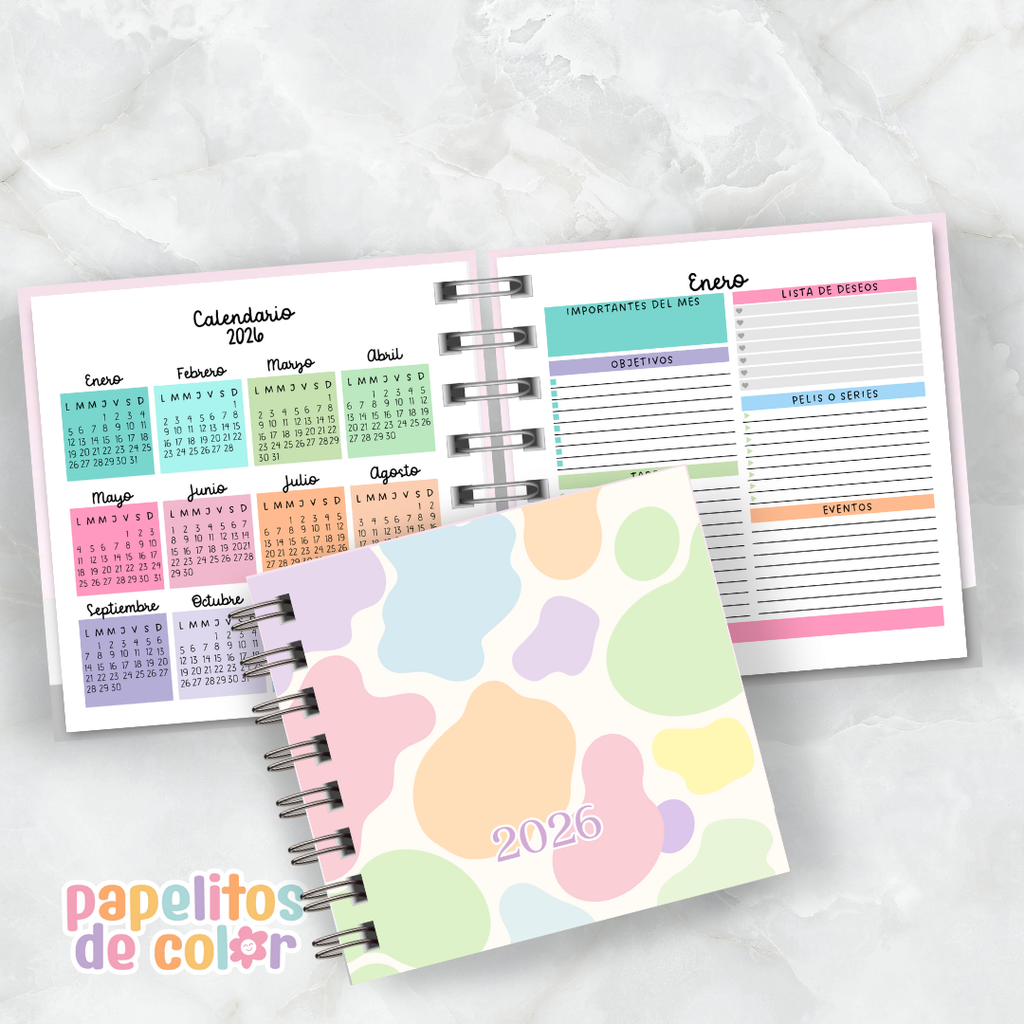 Agenda Arcoiris 2026 🌈 (15x15 cm)