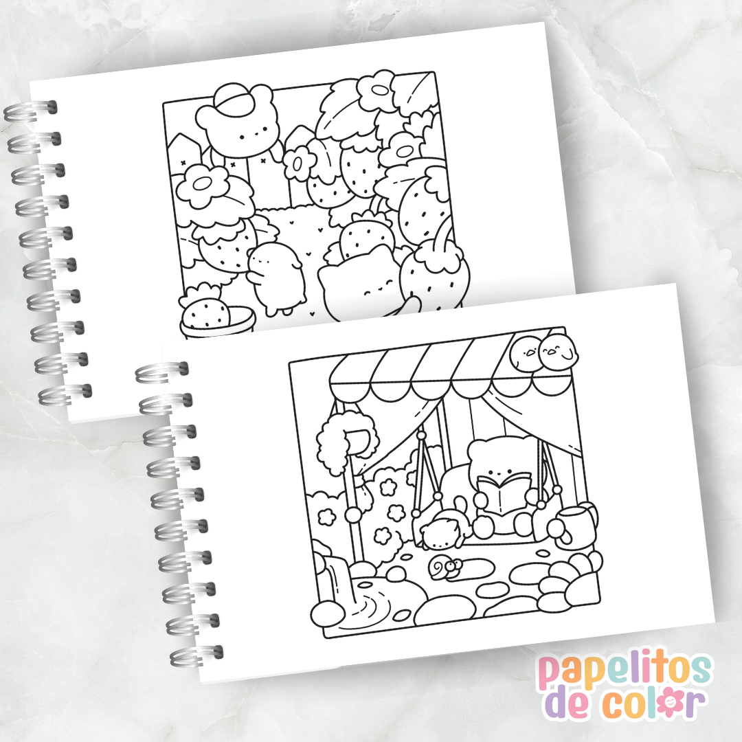 🎨💖Libro para pintar Kawaii Day Dream 🌈💭✨