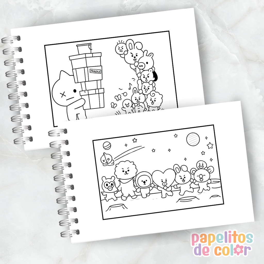 🎨 Libro para Pintar de BT21 💜✨
