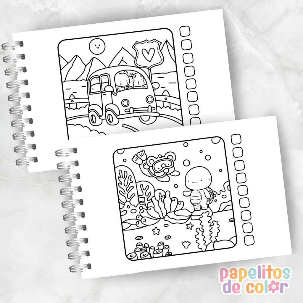 🌈✈️ Libro para pintar Viaje Happy Colors ✈️🌈