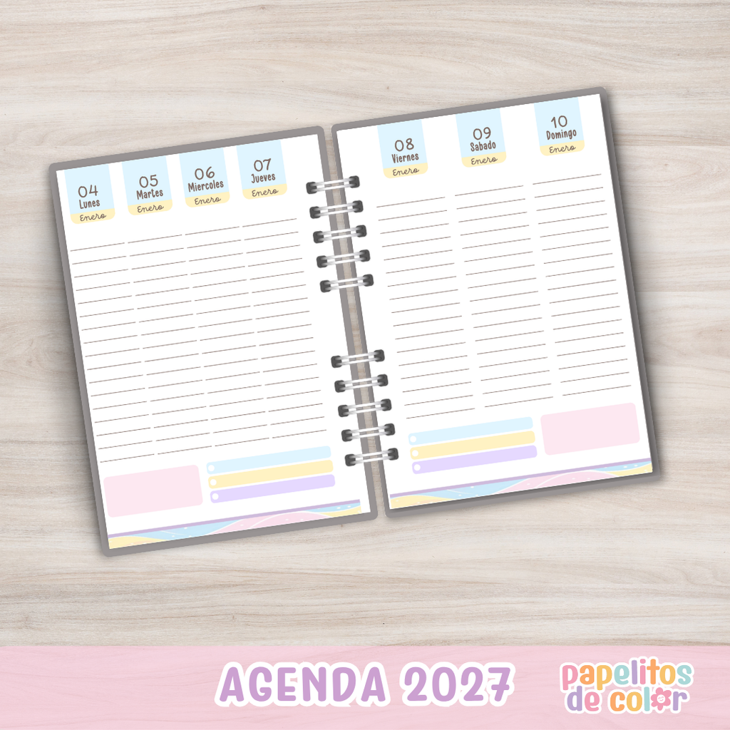 📅 Agenda Fuerte - Semanal 2027✨