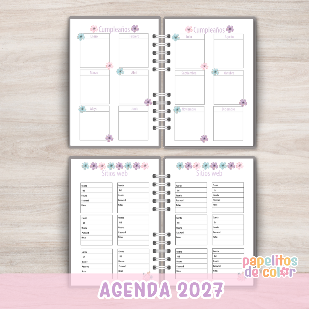 ✨Agenda Spring 2027 - Diaria 🌸✨