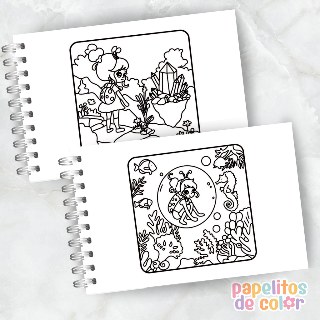 🐞🌸 Libro para Pintar Little Ladybug ✨