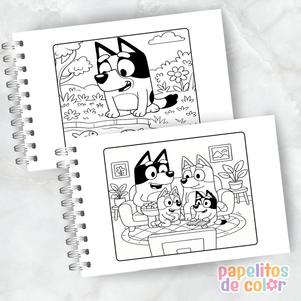 💙✨ Libro para pintar Bluey ✨💙