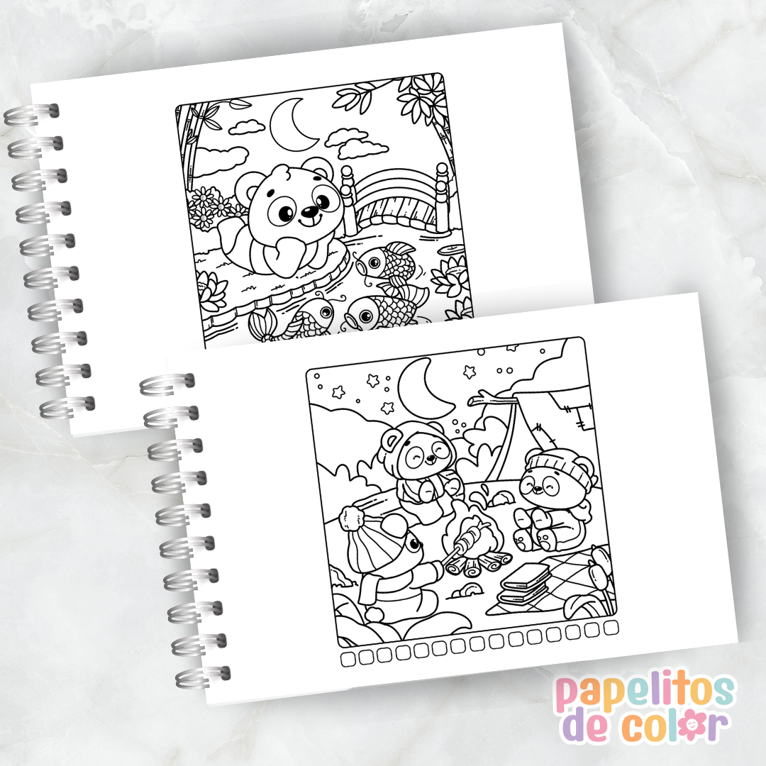 🐼 Cuaderno para Pintar Happy Colors Pandita 🌈✨