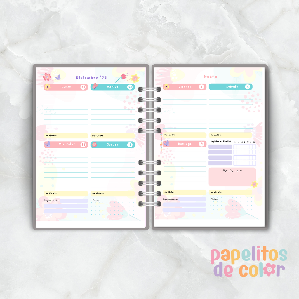 Agenda Planner Floral 2026 🌸✨