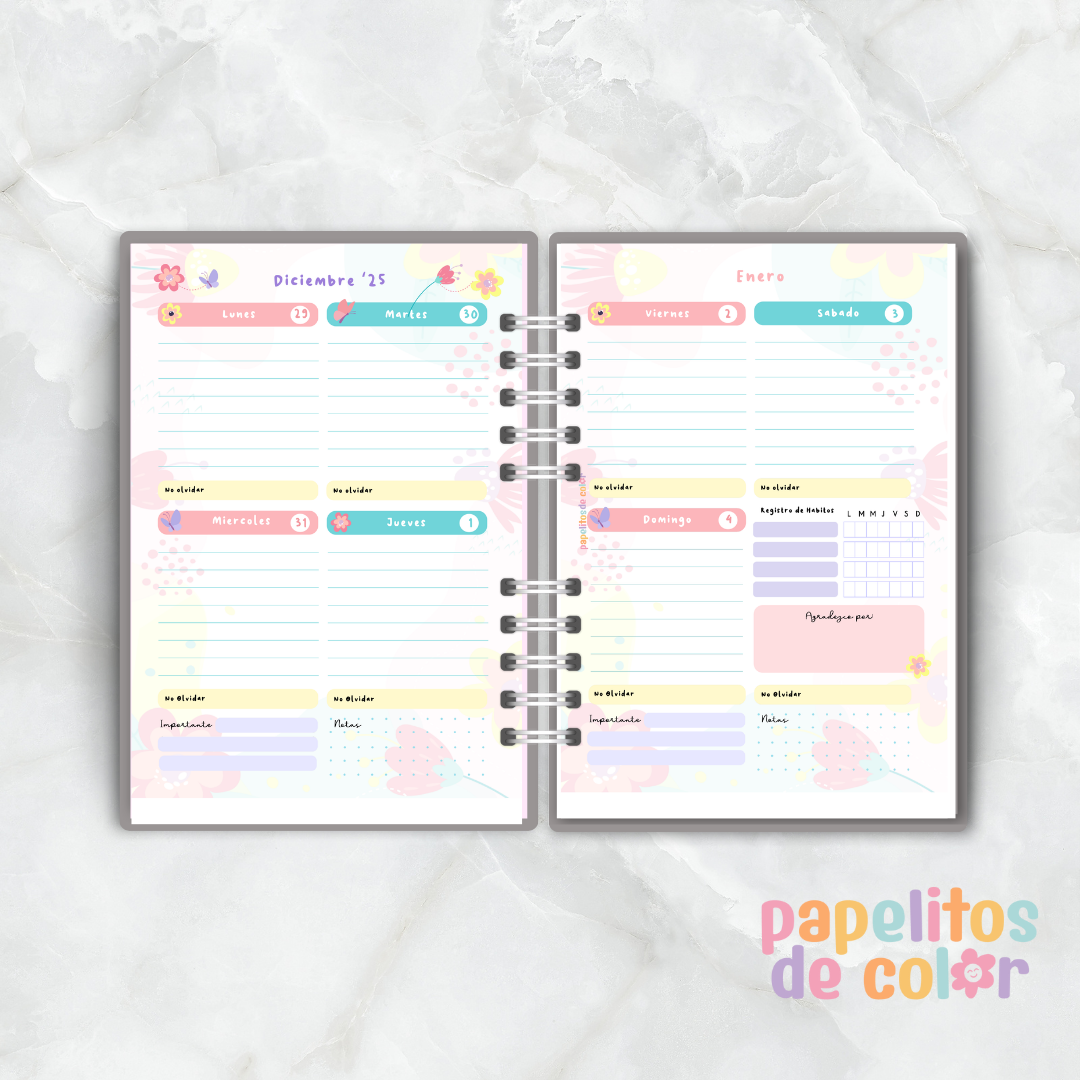 Agenda Planner Floral 2026 🌸✨