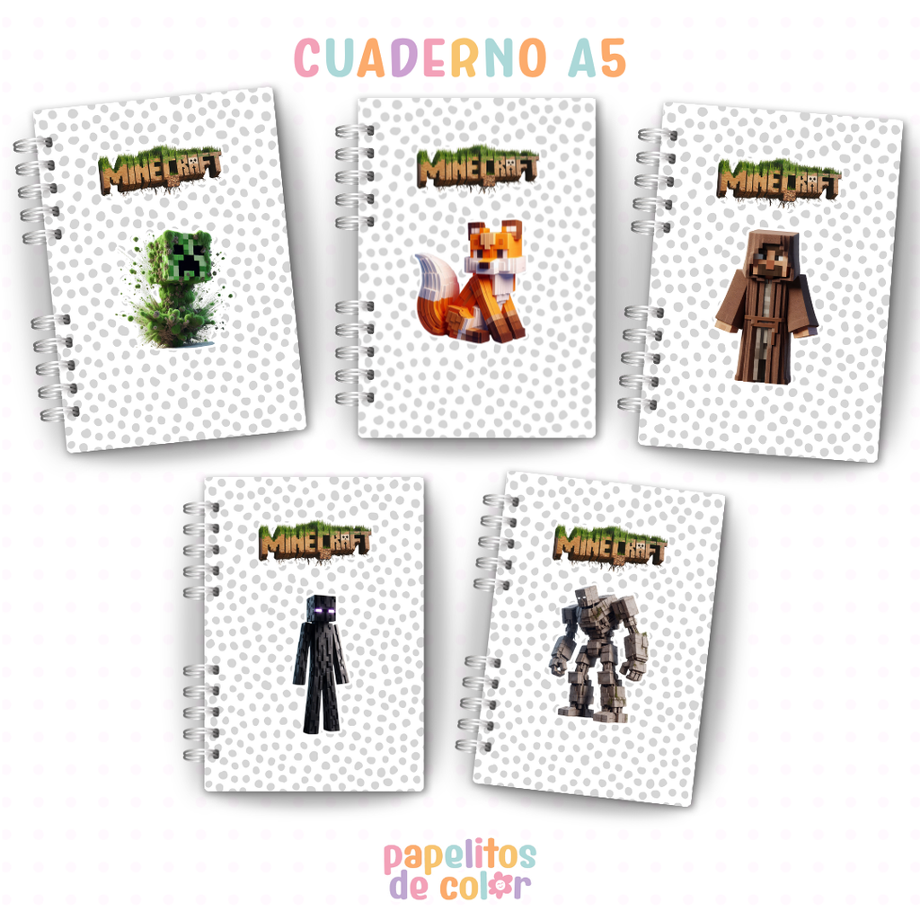 🟩🔥 Cuadernos y anotadores Minecraft Vol.3 🔥🟩