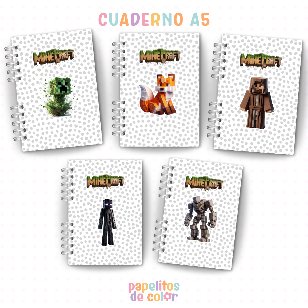 🟩🔥 Cuadernos y anotadores Minecraft Vol.3 🔥🟩