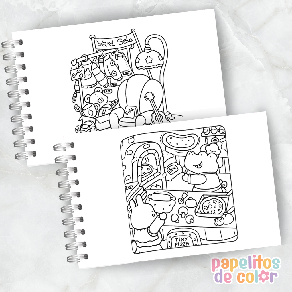 🐻☁️ Libro para Pintar Cozy Buddies ✨🎨