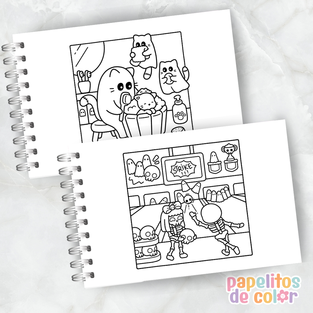 🎃 Cuaderno para Pintar Spooky Summer☀️✨