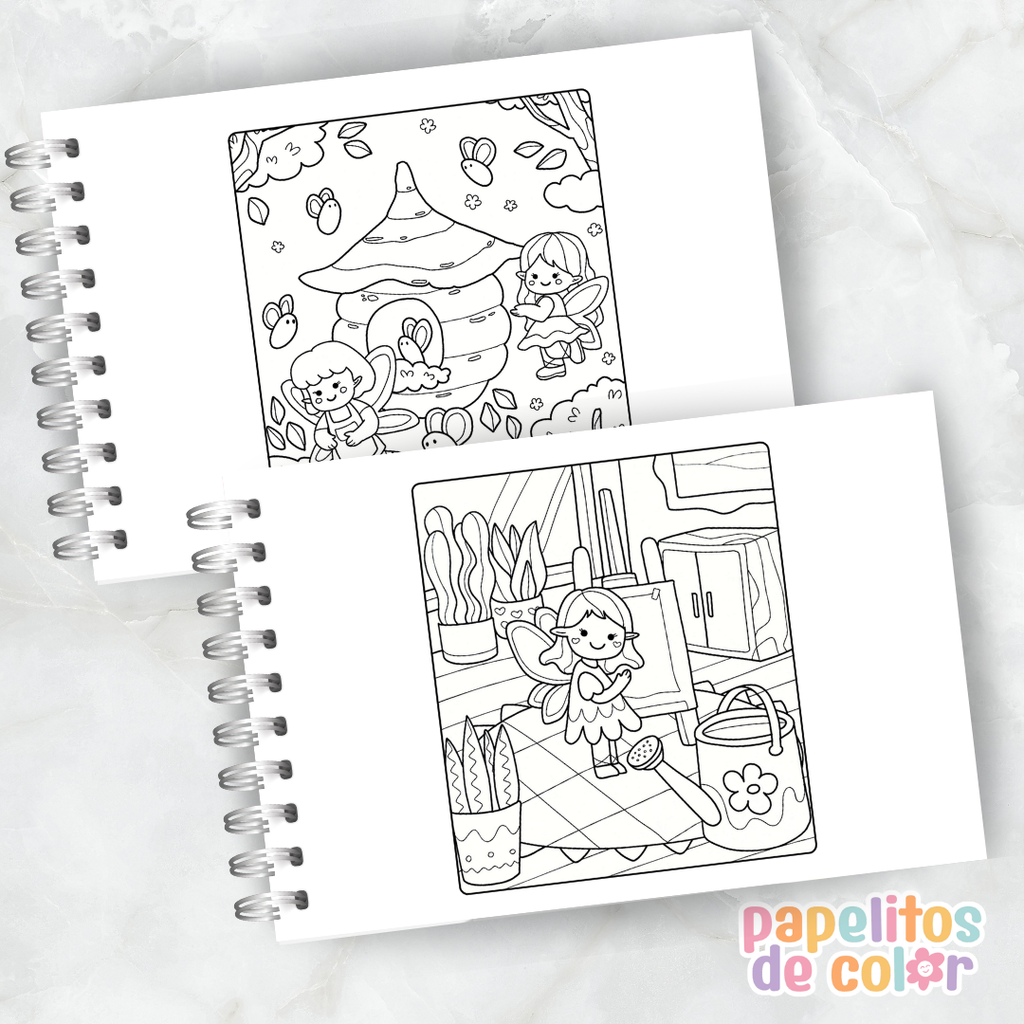 🧚‍♀️ Cuaderno para Pintar Cozy Fairy✨