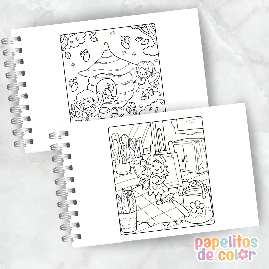 🧚‍♀️ Cuaderno para Pintar Cozy Fairy✨