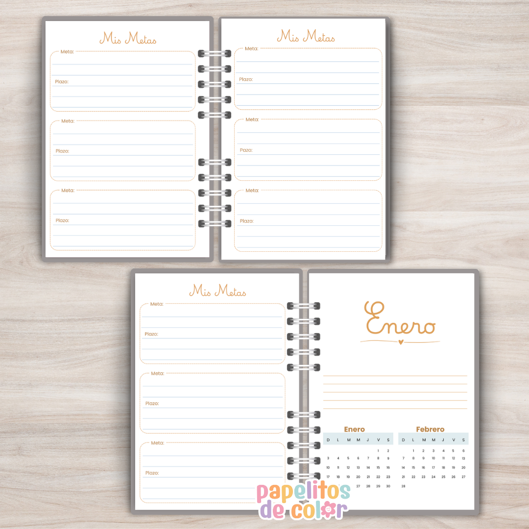 📔Agenda Melina -  2 Días por Hoja 💕