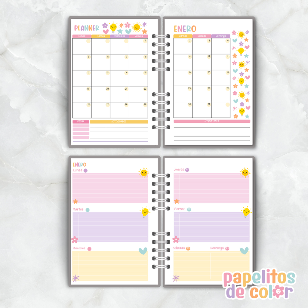 🩷Agenda Semanal - Papelitos⭐