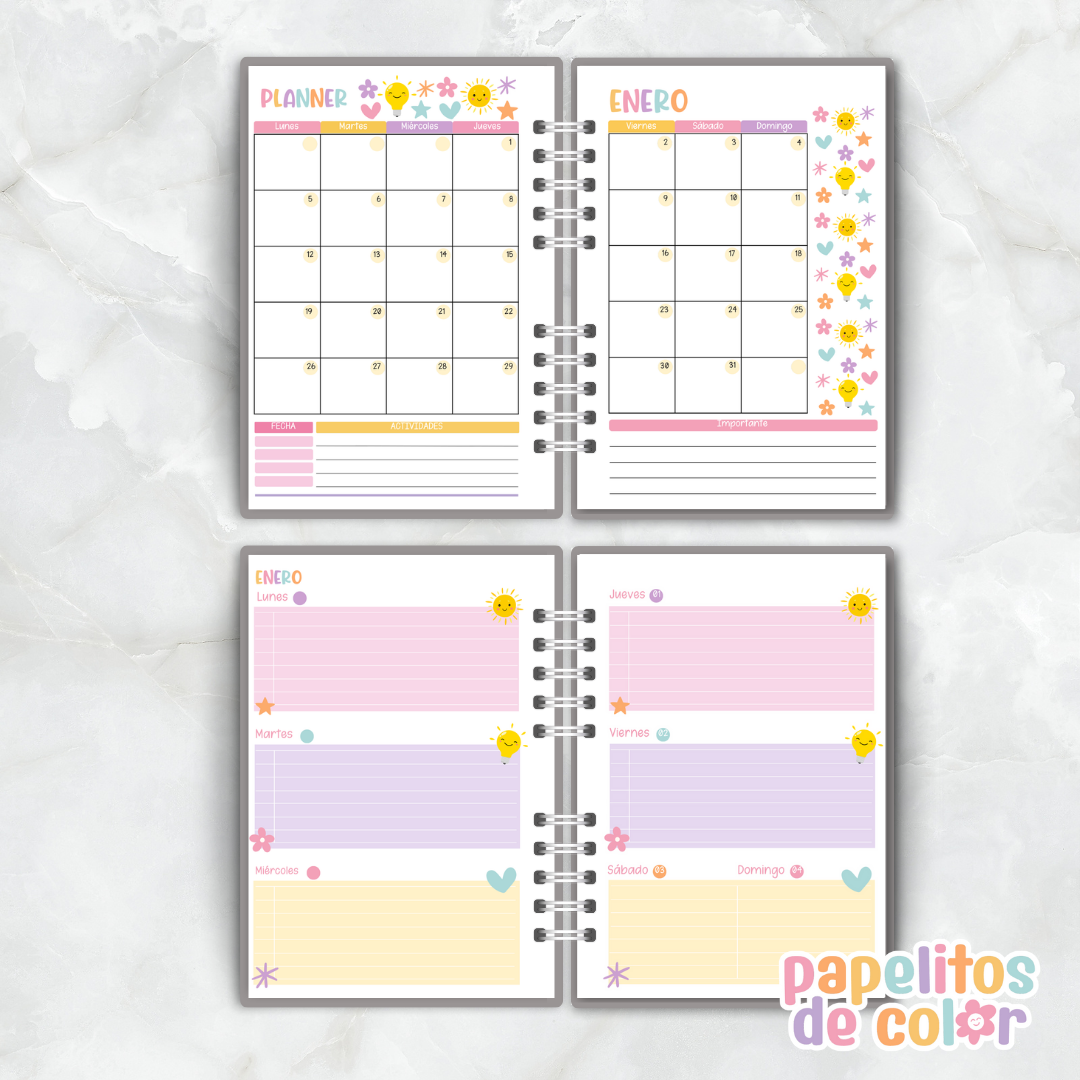 🩷Agenda Semanal - Papelitos⭐
