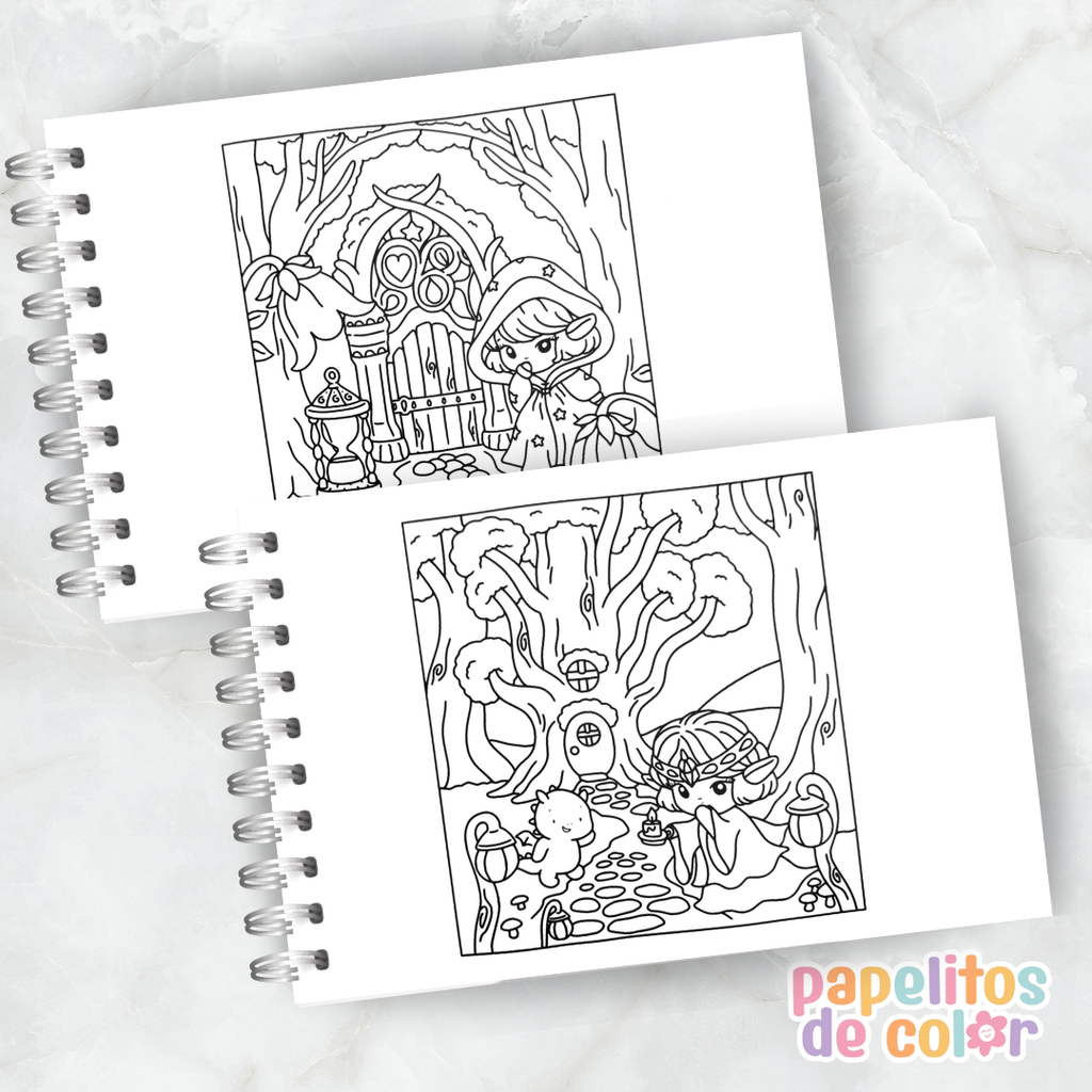🌲🦊 Libro para Pintar Forest Sentinel  ✨