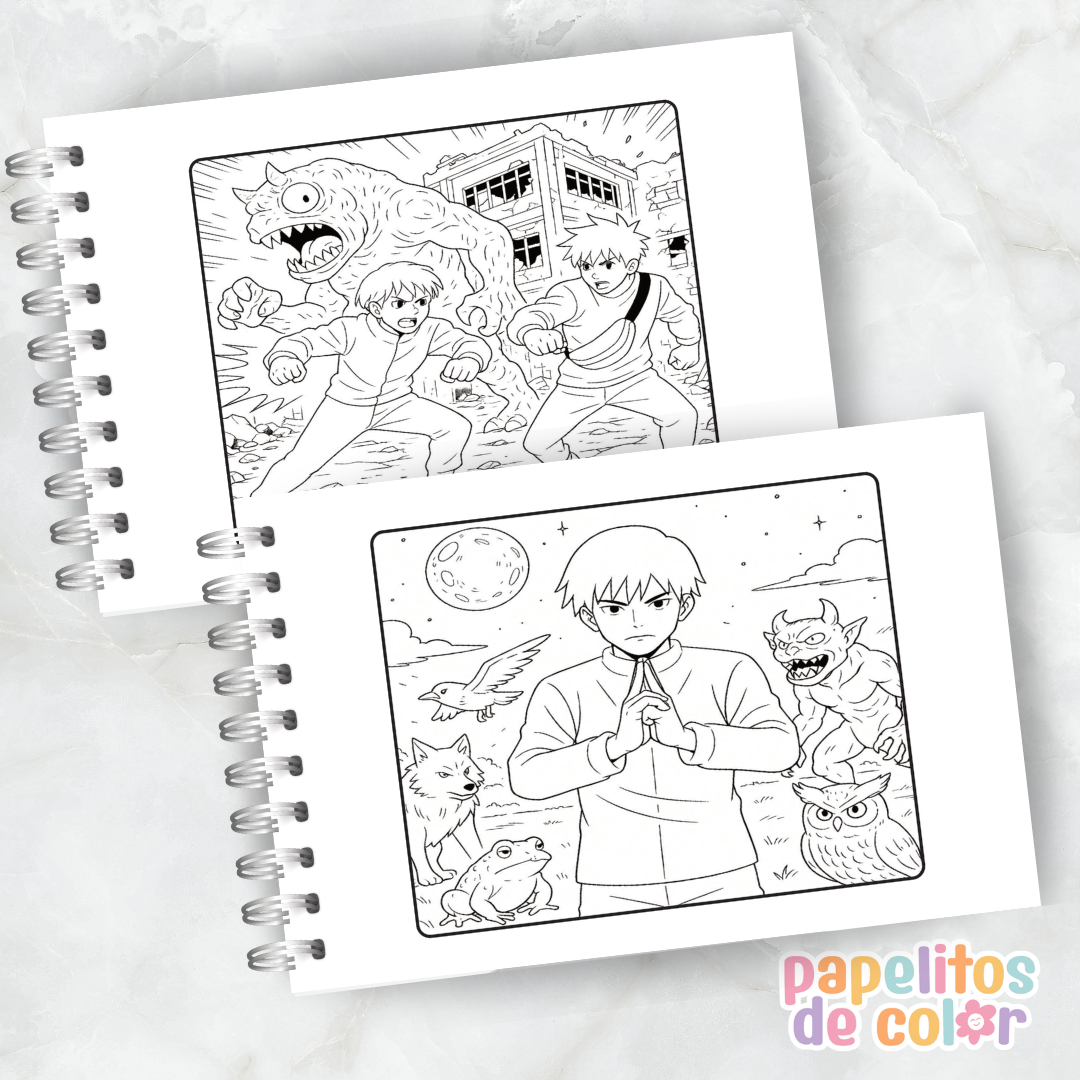 ⚔️ Libro para pintar Jujutsu Kaisen ⚔️
