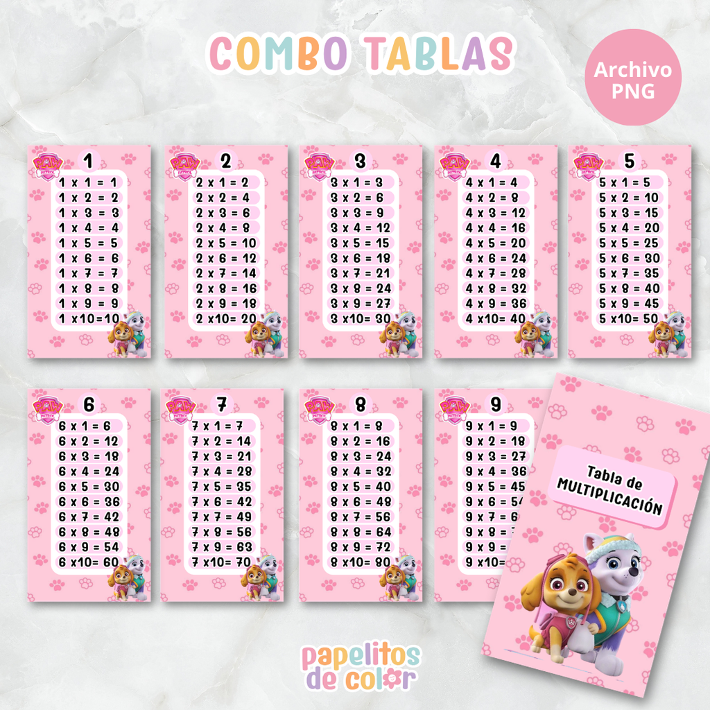 📚✨ Tablas para Multiplicar – Vol. 5 ✨📚