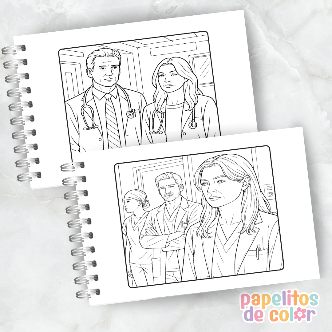 💙🏥 Libro para pintar Grey’s Anatomy 🏥💙