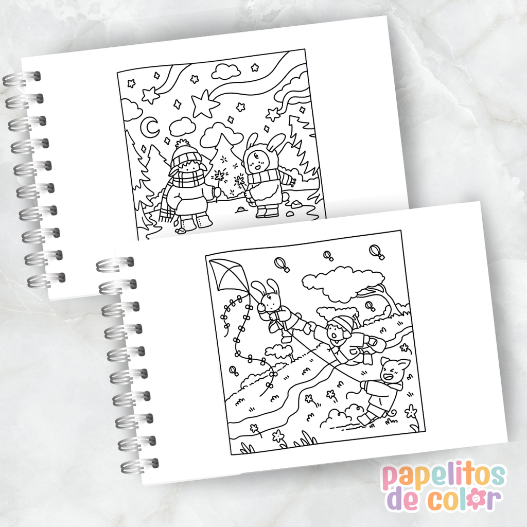 🌦️🎨 Libro para Pintar Whatever the Weather  ✨