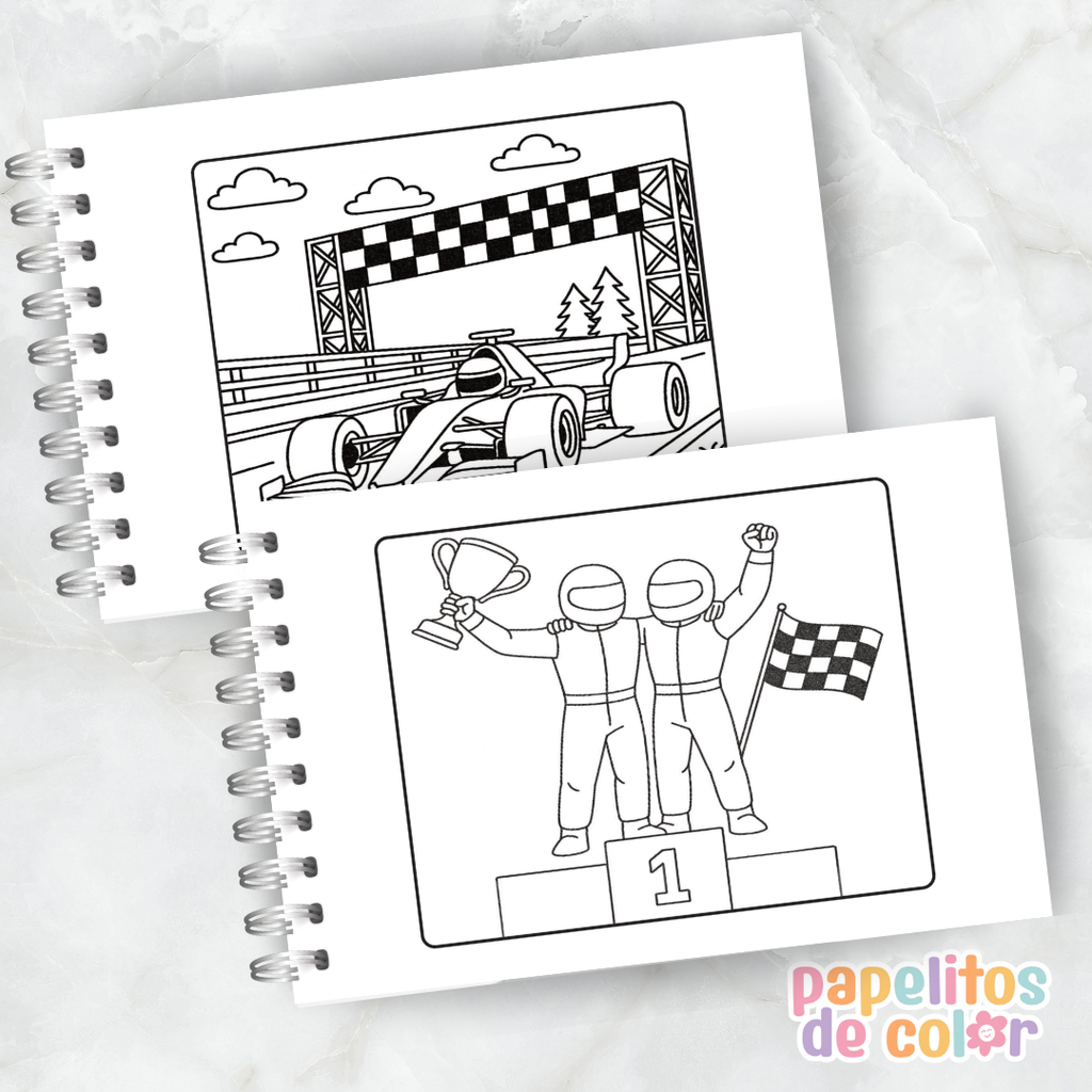 🏁 Libro para pintar Fórmula 1 🏁