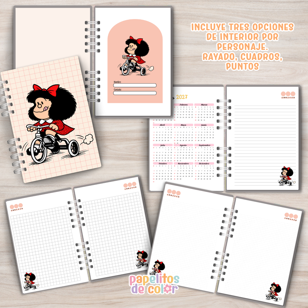 📚 Cuadernos A4 Mafalda 2027