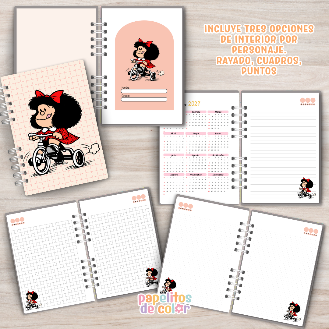 📚 Cuadernos A4 Mafalda 2027