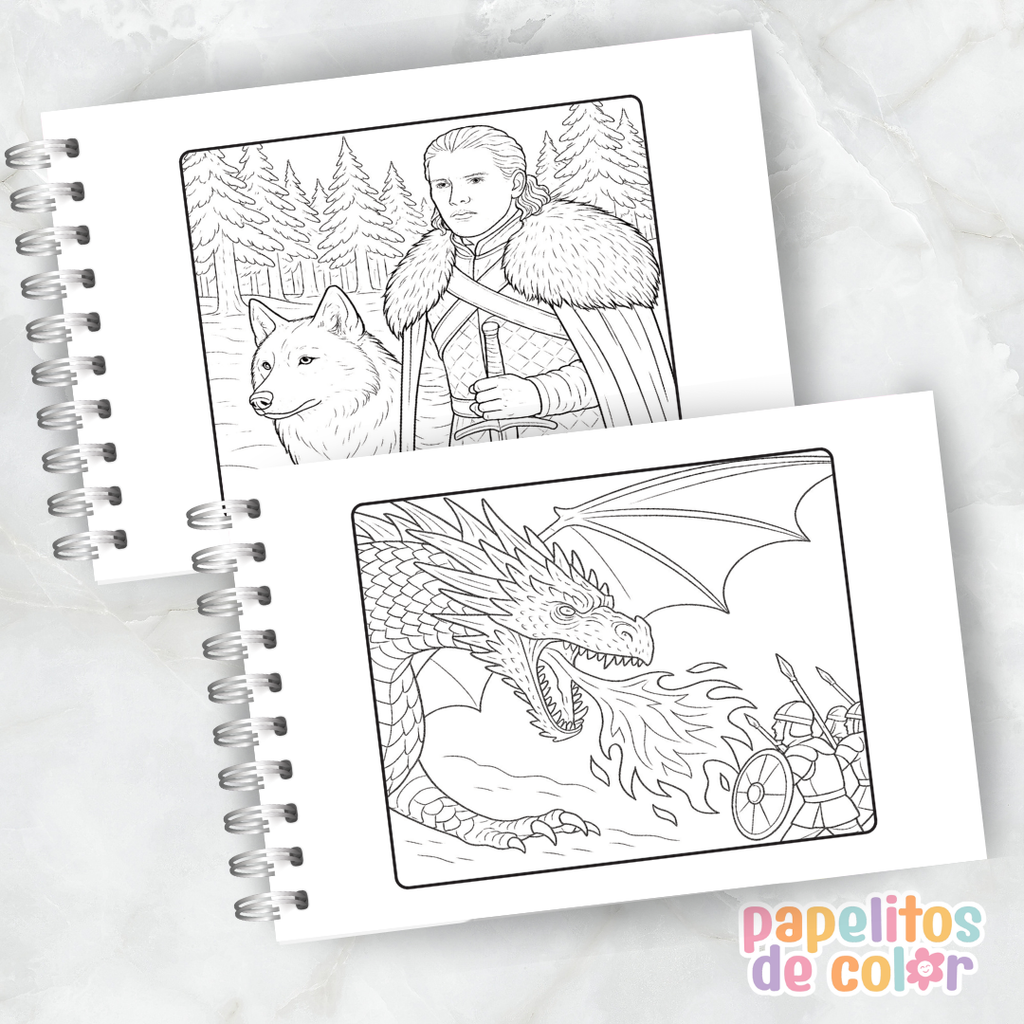 🐉 Libro para pintar Game of Thrones 🐉