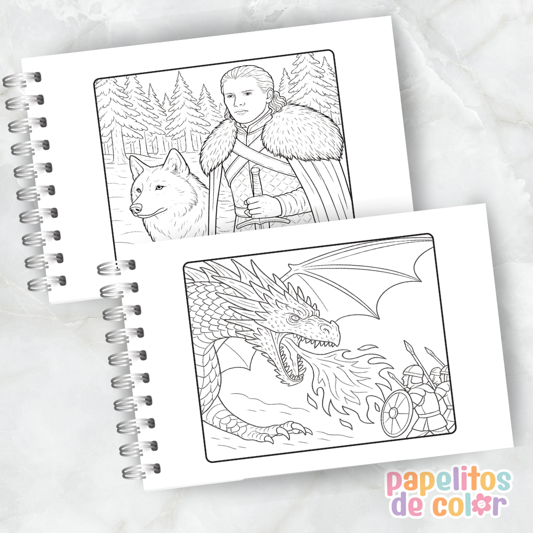 🐉 Libro para pintar Game of Thrones 🐉